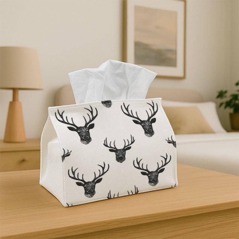 1pc Modern Tissue Box Holder Suitable for Living Room, Kitchen And Car- Washable Polyester Fabric Organizer with Reinforced Frame, Spill-Resistant Com