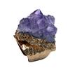 Retro Adjustable Open Band Natural Amethyst Finger Ring Jewelry Accessory Gift