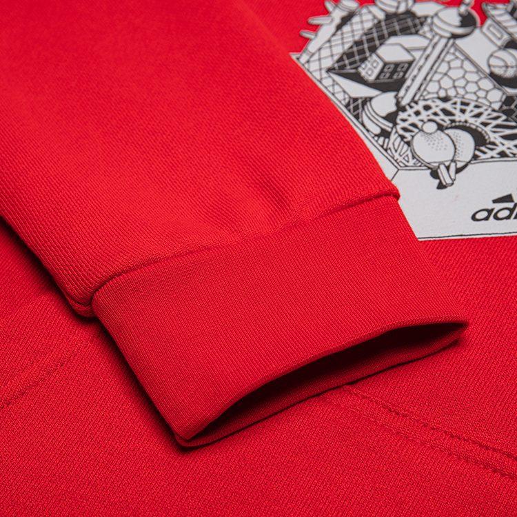 Adidas Sweatshirts Men's Red Hooded Moderate Regular GS7693
