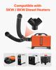 VEVOR Diesel Heater Pipe Duct Vent Kit, 75mm Heater Pipe Warm Air Outlet Vent Set with Y-Shaped Connector & Air Duct Clamps