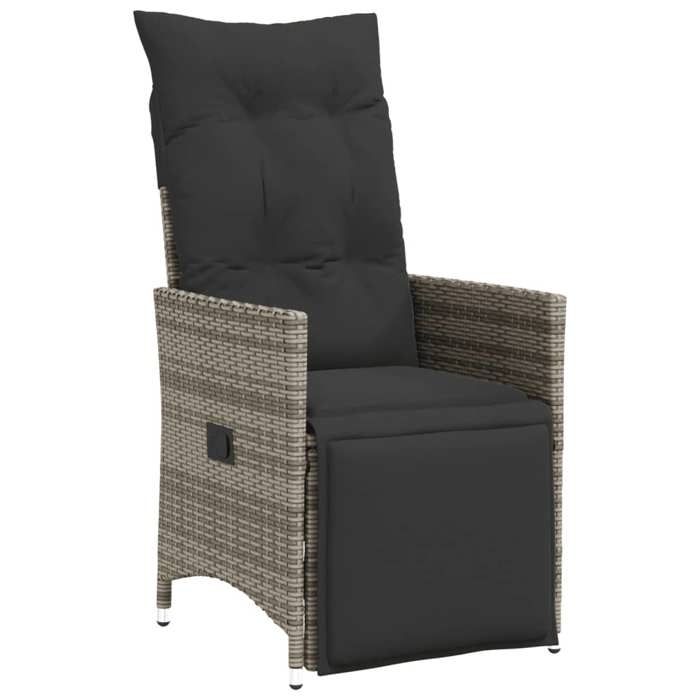 VidaXL Garden Bistro Set 5 Pcs Grey Cushions Poly Rattan, Garden Bistro Set, Balcony Set, Set 3276886