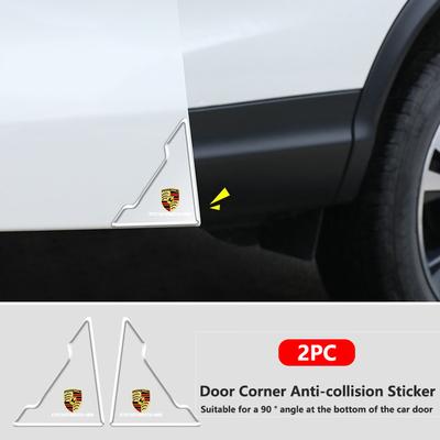2ks Rohové kryty dveří auta proti kolizi Silikonové ochranné nálepky Pro Porsche 911 Cayenne 918 Pajun 917 718 Panamera Macan