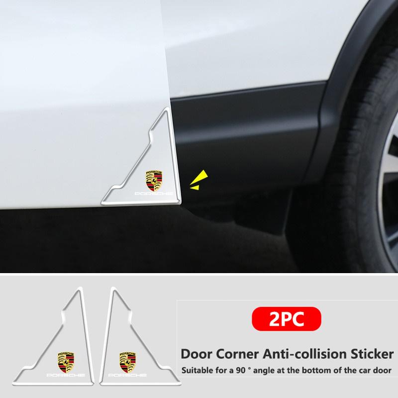 

2Pcs Silicone Car Door Corner Anti-collision Covers Protector Stickers For Porsche 911 Cayenne 918 Pajun 917 718 Panamera Macan