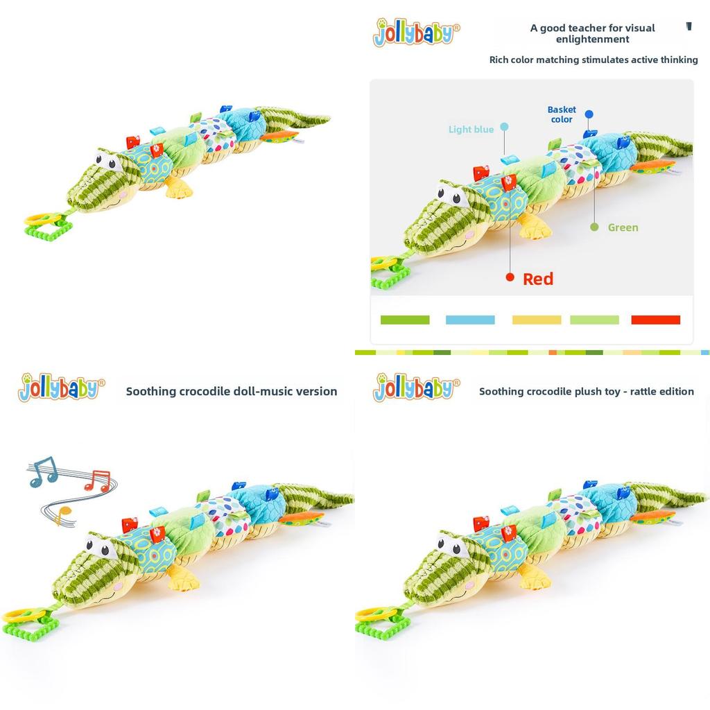 Baby Crocodile Sensory Development Toy With Music And Rattle For Newborns And Toddlers