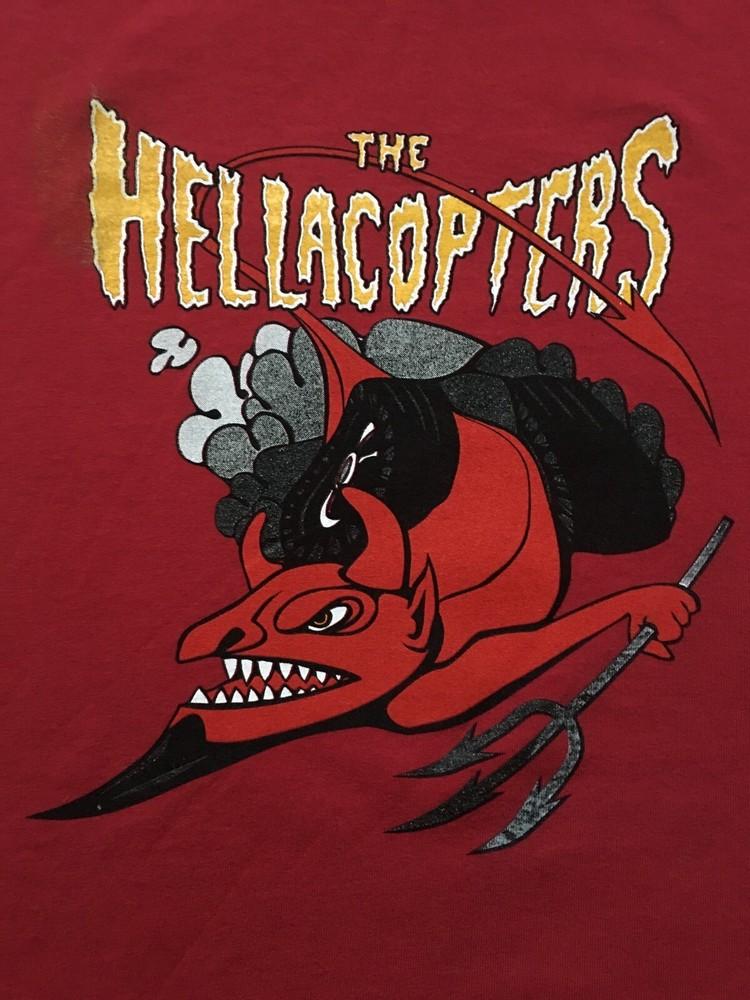 

Vintage 90#039;s The Hellacopters Devil Print Punk Rock TShirt Unisex T-Shirt XXXXL