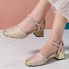 Baotou Sandalen - Damenschuhe mit mittlerem Absatz - Neuer Stil - Elegante High Heels mit dickem Absatz