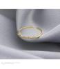 Anello Aperto in Argento Sterling S925 Placcato Oro 14K con Diamante per Donna - Elegante Anello alla Moda in Stile Coreano