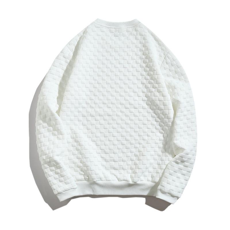 Men's Slim Fit Crew Neck Long Sleeve Plaid Casual Base Layer Shirt.