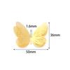 4pcs 50x36mm Metal Double-layer Butterfly-shape Beads 3D Hollow Charms Beads For Jewelry Making DIY Earring Headwear Accessories