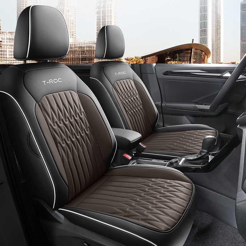 Volkswagen T-Roc All-Season Leather Car Seat Cushion for Five-Seater Year Specific & Rear Full Coverage