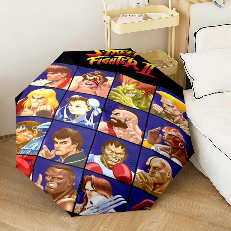 Super Street Fighter Automatic Umbrella - Suitable Travel Portable Umbrella Outdoor sun shading umbrella Suitable For All Seasons