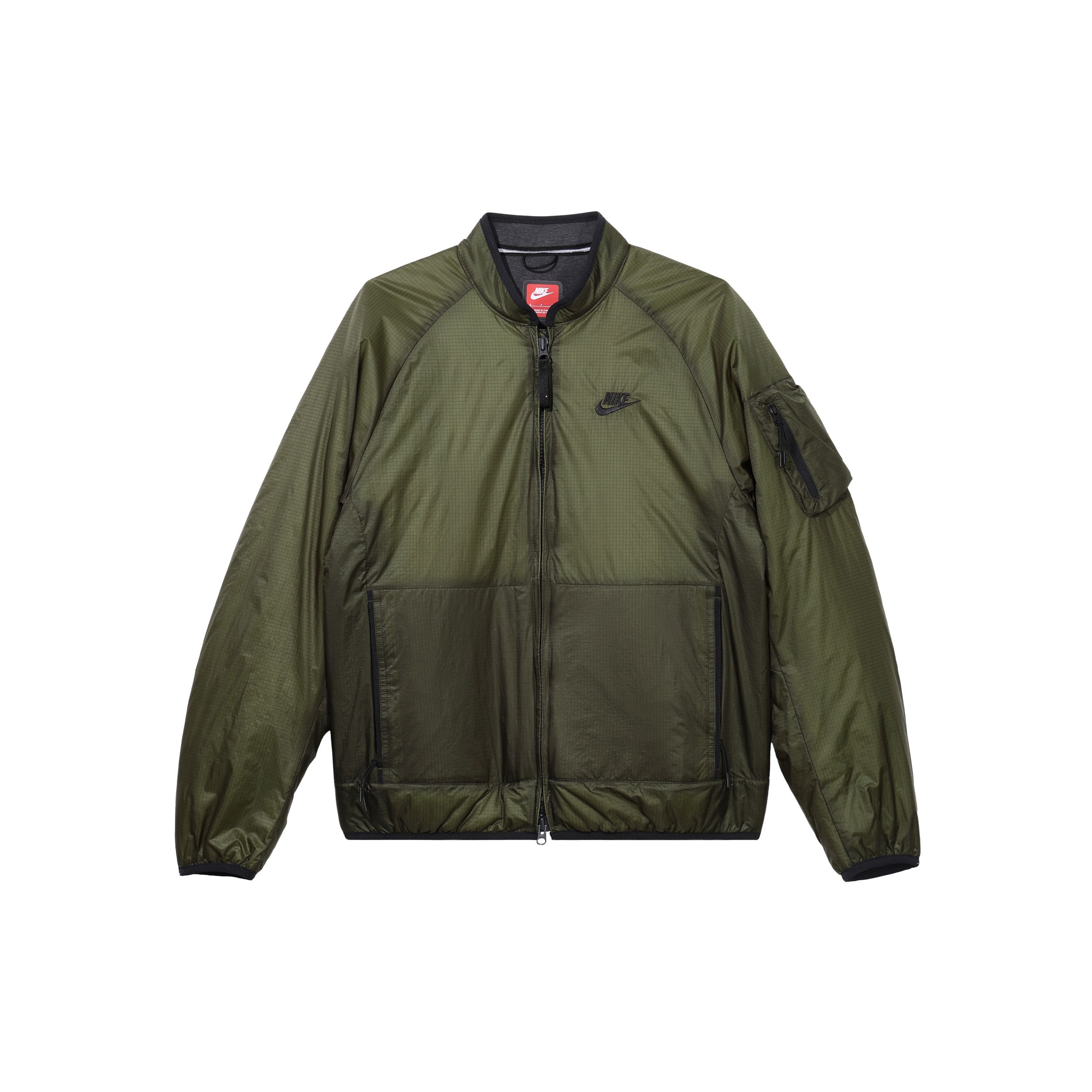 Nike Sportswear Therma-FIT Repel Water-Repellent Loose Fit Full-Zip Bomber Jacket Men s Rough Green FB7859-325 S