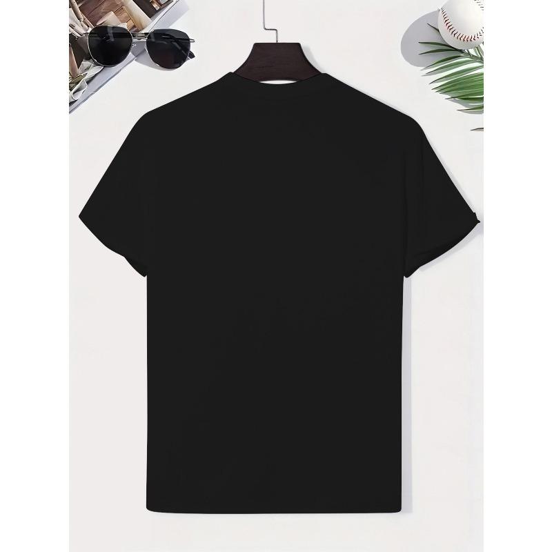 European Sizes Arrow Men's Short-Sleeve T-Shirts - Casual Round Neck Summer Tops with Arrow Print, Breathable Spring/Summer Wear