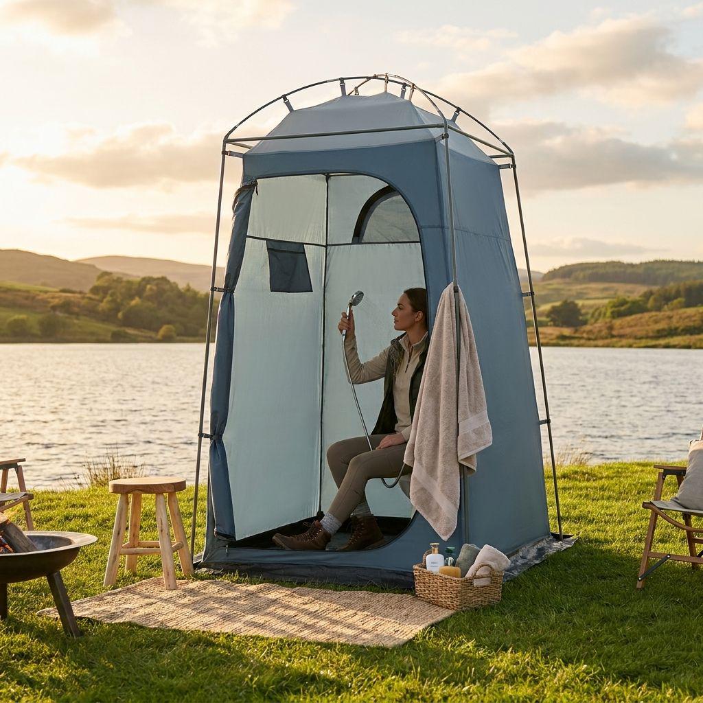 Tragbares wasserdichtes Outdoor-Camping-Dusch- und Umkleidezelt
