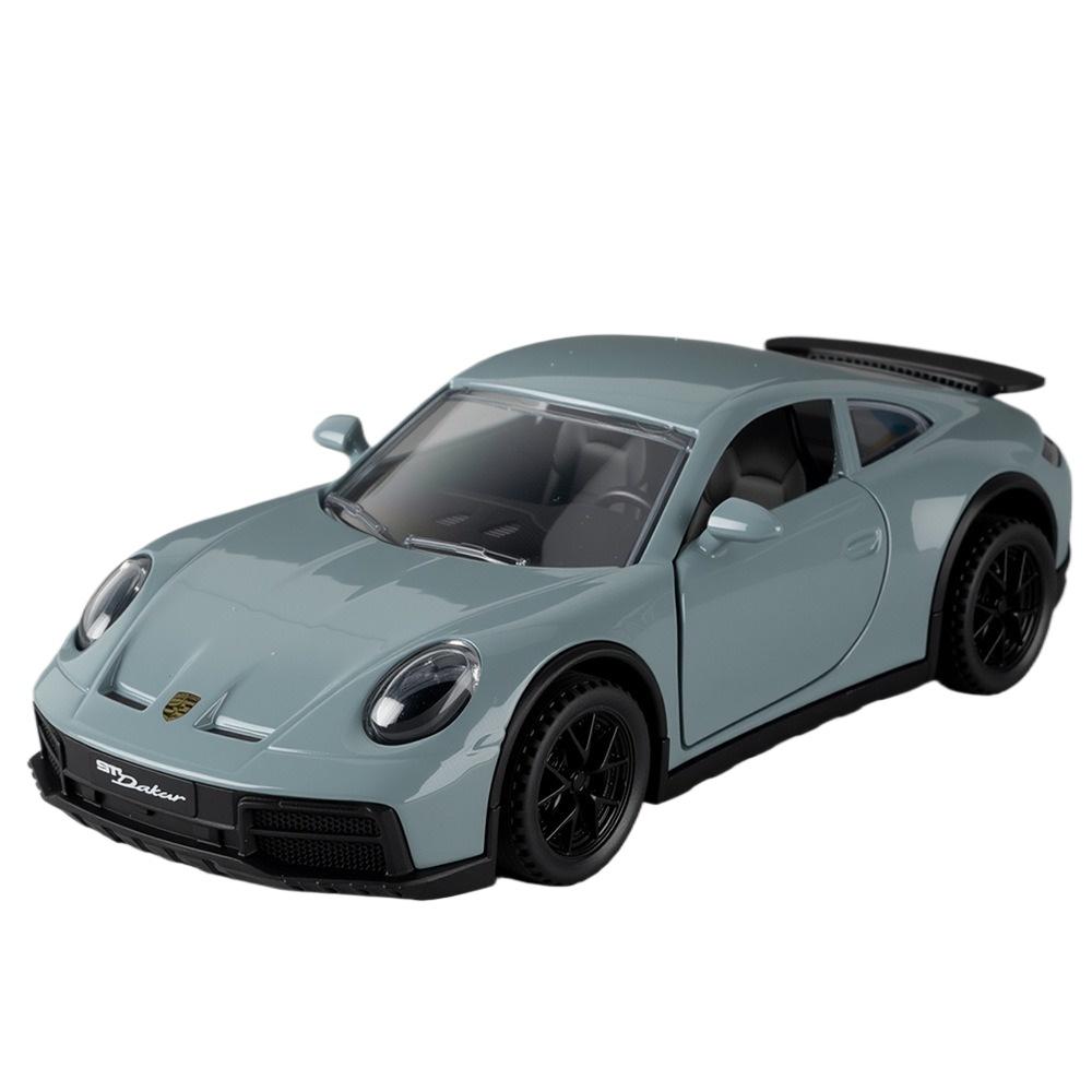 1/32 Porsche 911 Sportwagen Legierungsauto Diecast & Spielzeugfahrzeuge Metallspielzeugauto Modellsammlung Simulation Kindergeschenk grün