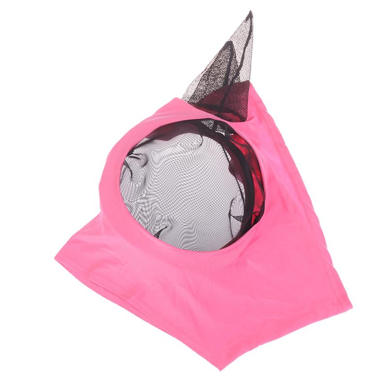 1 Pezzo Colore Casuale Maschera Viso Cavallo Anti Mosche Traspirante Elastica Maglia a Rete Anti Zanzare Attrezzatura Equestre per Equitazione