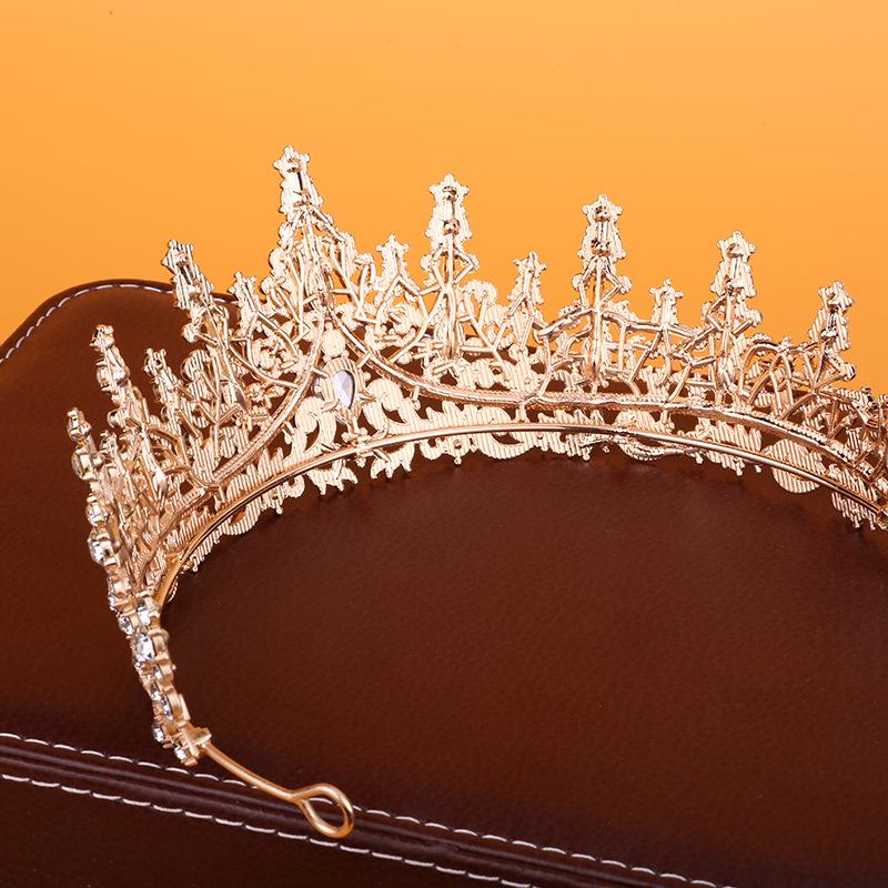 Nová luxusná svadobná koruna s plným diamantom, čelenka, doplnky k svadobným šatám, elegantný temperament, krištáľová svadobná koruna, vlasové doplnky