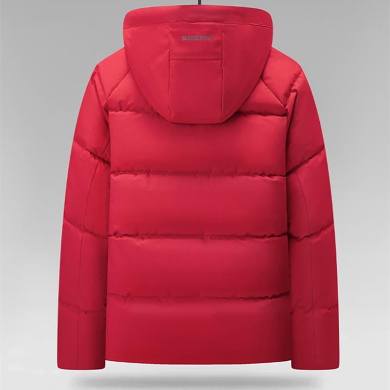 Warm Windproof Jacket Men Winter Fashion Comfortable Thickened Hooded Overcoat Casual