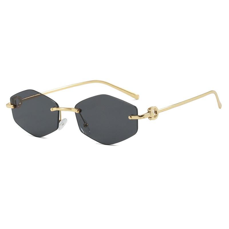 New Luxury Frameless Diamond Shaped Women Sunglasses Personalized Brand Design Trendy Men Gafas De Sol UV400