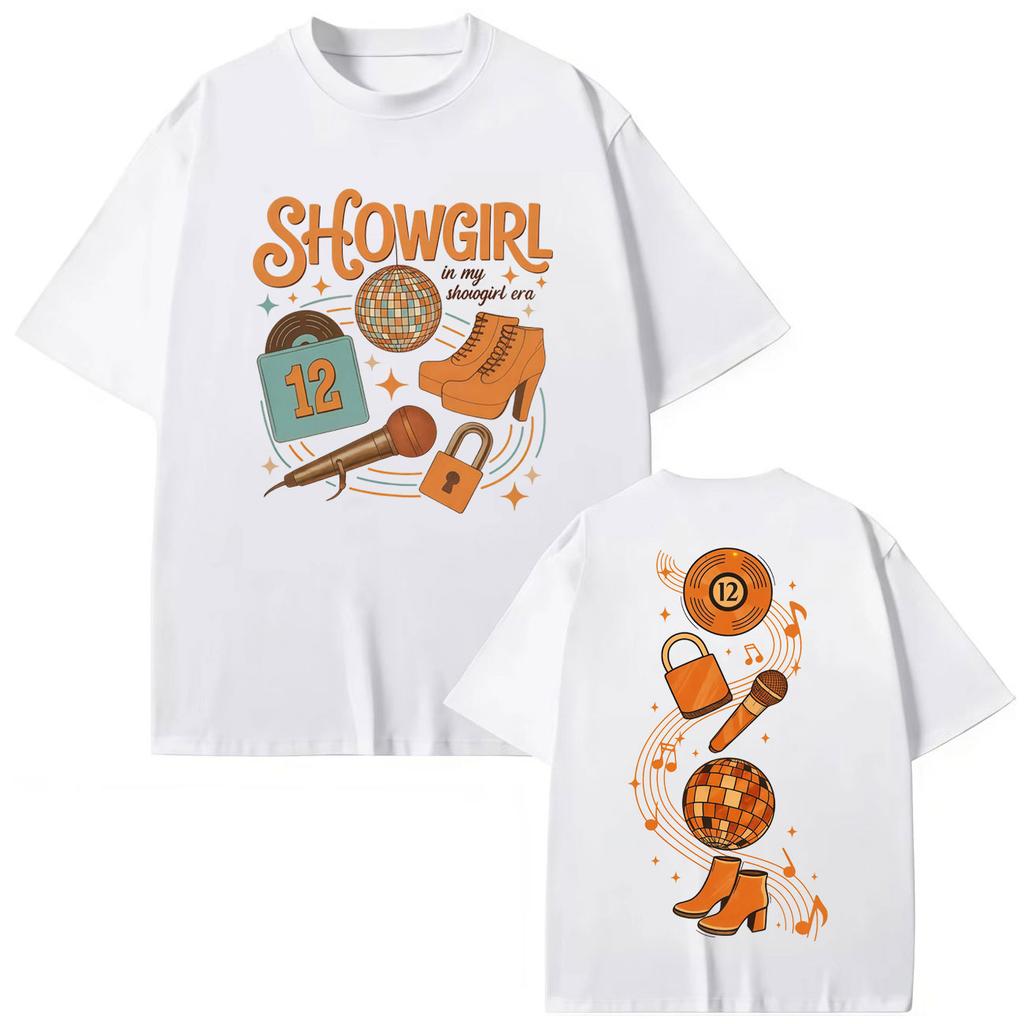 The Life of A Showgirl Album Graphic T Shirts High Quality Fashion Short Sleeve Tshirts Men Women Clothing Harajuku Y2k Tshirt