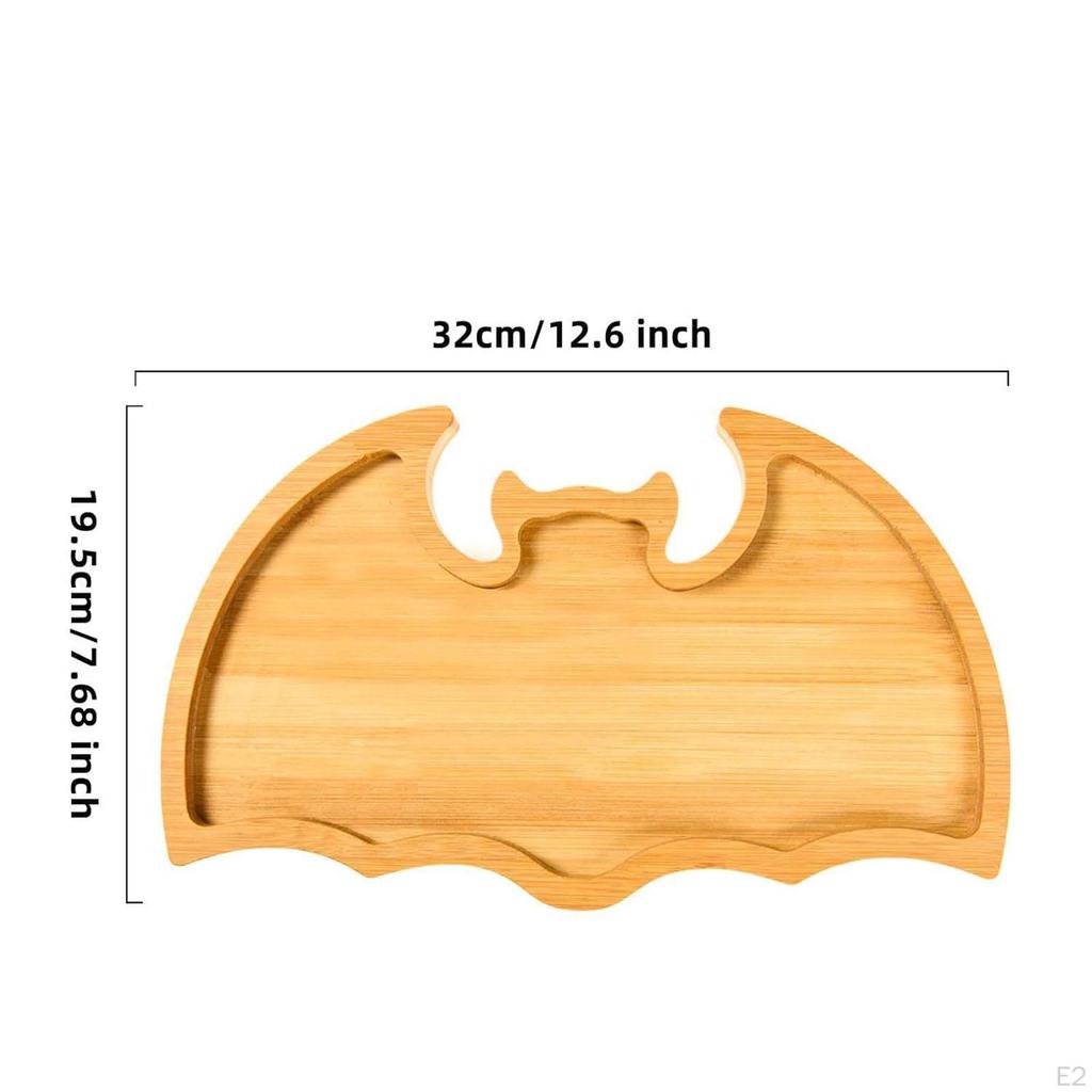 Halloween Serving Tray Fruit Dish Jewellery Dinnerware Wooden Appetizer Platter Decor for Autumn