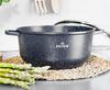 Set of 4 Pots With Marble Coating 16 20 24 28 Cm Zilner Zl-8900