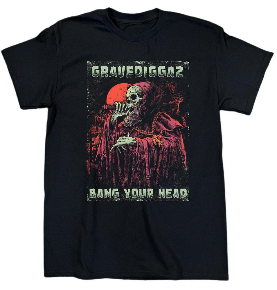 GRAVEDIGGAZ Band BANG YOUR HEAD Heavy Cotton Black S-5XL T Shirt TT253 Unisex T-Shirt XXL