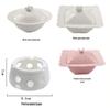 European Gold Rim Ceramic Bird's Nest Dessert Bowl with Lid | Embossed Palace Tureen Set for Sweet Soup
