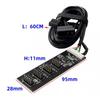 USB Adapter USB Splitter 9Pin To 4x 9Pin Splitter To 8 Port USB2.0 HUB Riser Card With 60cm Extension Cable For Desktop Computer