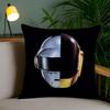 Band D-Daft Punk Cushion Cover Soft Short Plush Double-Sided Printing Home Decor Machine Washable Pillow Case Gift