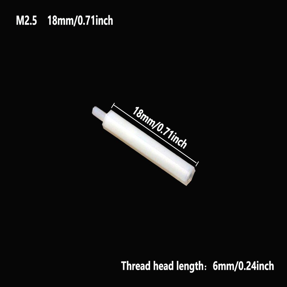 25Pcs White Nylon Single Head Fastener Durables Multi-Purpose Hardware Accessories