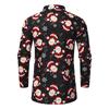 Men Casual Snowflakes Christmas Deer Printed Christmas Shirt Top Blouse
