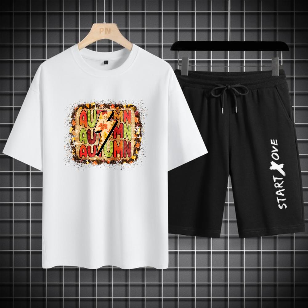 

Men s Sets Summer Quick Drying Colorful Z Pattern Printed Graphic T-shirts Tracksuit Short Sleeve Suit S