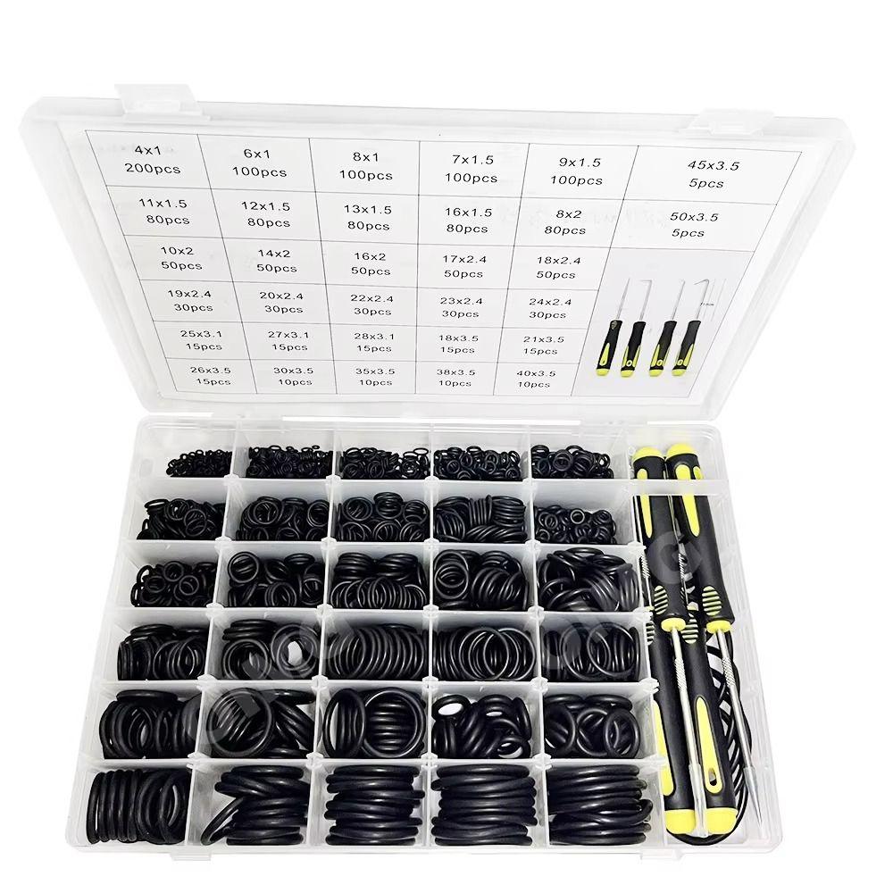 1540Pcs Metric O Rings Oil Resistant Nitrile Rubber O-Rings Assortment Kit High Temperature Resistant Sealing Seals Water Repair