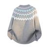 MEDE American Style Fair Isle Jacquard Crew Neck Knit Sweater