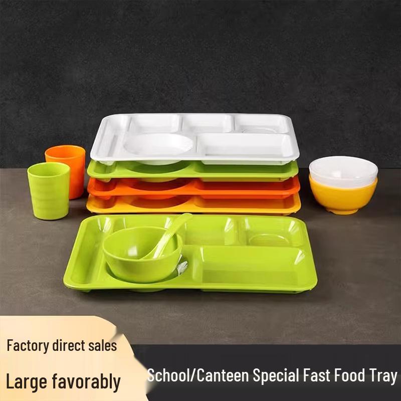 Thickened A5 Melamine Partitioned Dinner Plate