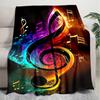 1PC Musical Symbols Music Printed Blanket, All Season Lightweight Home Office Outdoor Nap Multifunctional Blanket A19