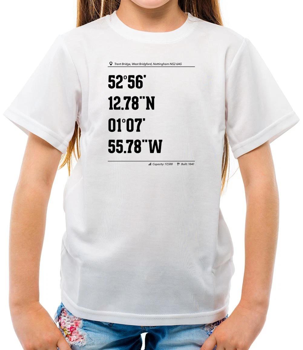 

Cricket Ground Coordinates Trent Bridge - Kids T-Shirt - Fan Love Player 130