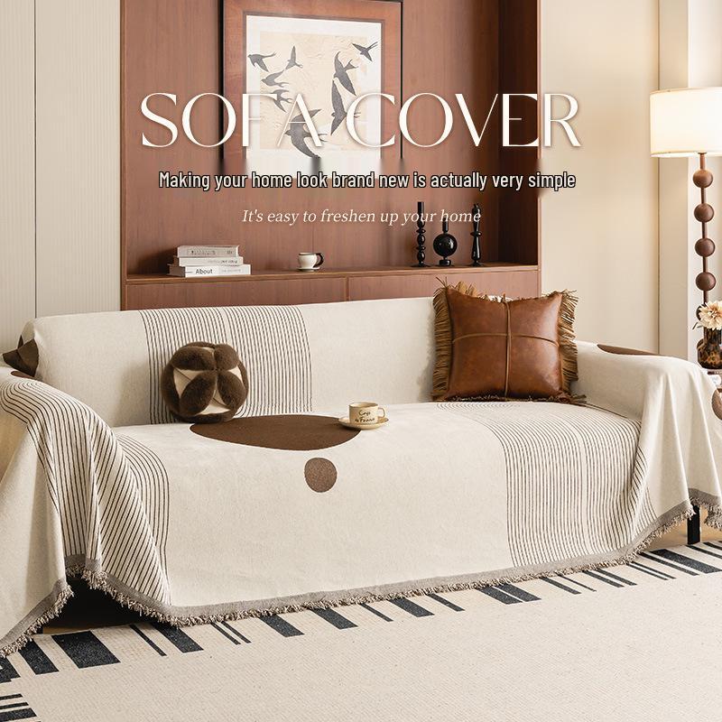 Luxurious Non-Slip Summer Chenille Sofa Cover - Dust-Resistant Full Wrap Pad