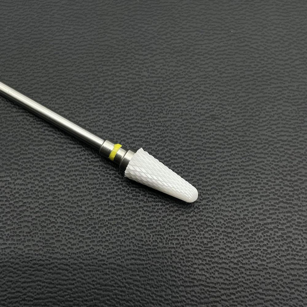 1Pc White Ceremic Nail Drill Bits Ceramic Cuticle Clean Bur Rotary Milling Cutters for Manicure Pedicure Dental Polishing Burs