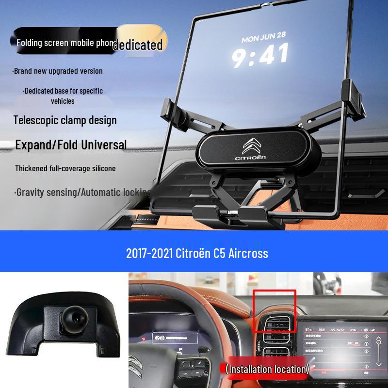 Folding Phone Holder for Citroën Elysee, Tianyi, C5, Versailles C5X, C4L / C4 Sega Models