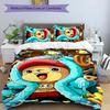 3pcs One Piece Tony Tony Chopper pattern bedding set duvet cover set includes duvet cover &pillowcases, perfect all season bedroom decoration & gift