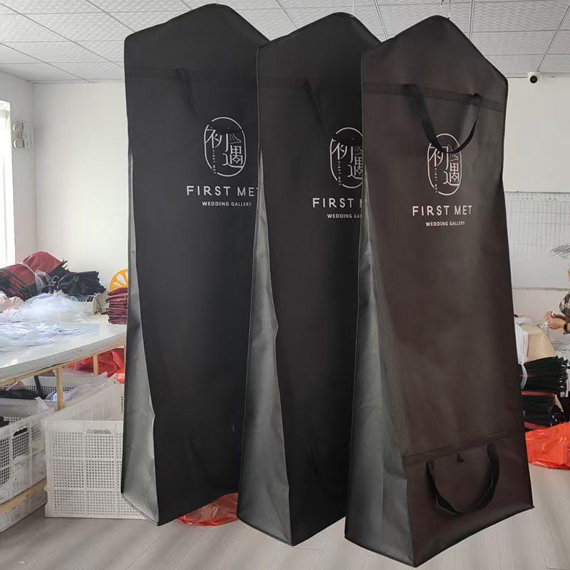 Plus Size Train Wedding Dress Dust Cover: Dual-Use, Handheld, Foldable, Printable Bag