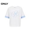 ONLY Women's Loose-Fit Faux Two-Piece Cotton T-Shirt