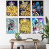Saint Seiya Whitepaper Painting Calligraphy HD Canvas Poster Living Room Bedroom Bar Aesthetic Decoration