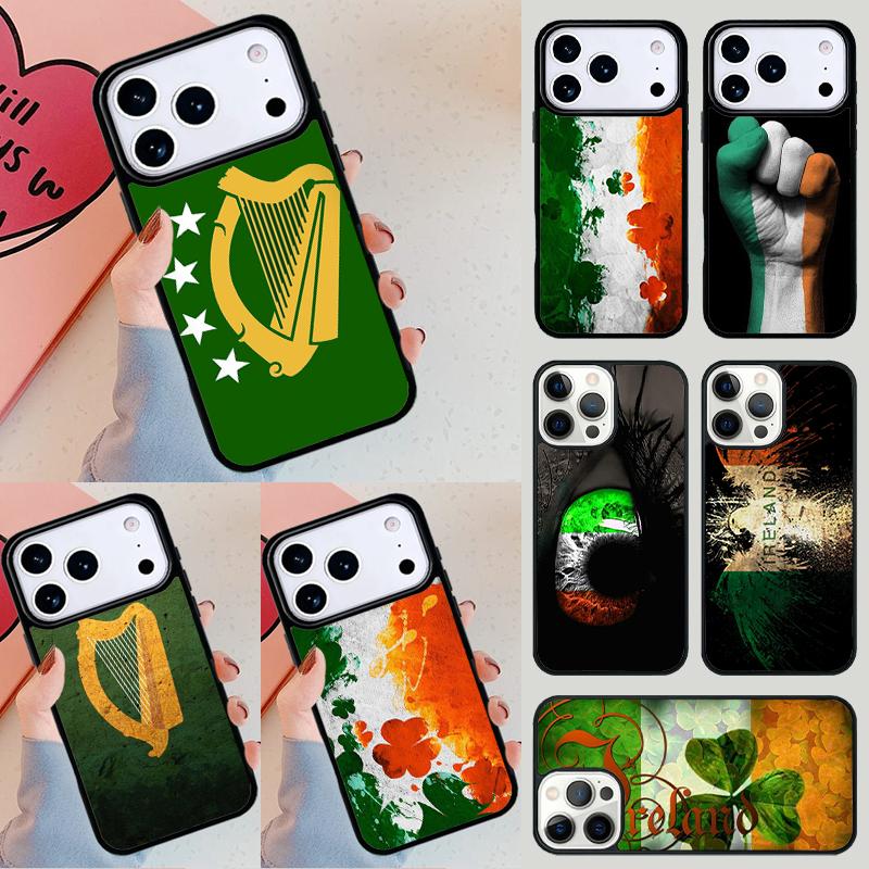 Ireland Irish Flag Phone Case For Apple iPhone 17 Air 16E 15 14 Plus 13 12 11 Pro Max Mini Funda Cover