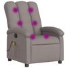 VidaXL Fauteuil de massage inclinable Taupe Tissu 371747