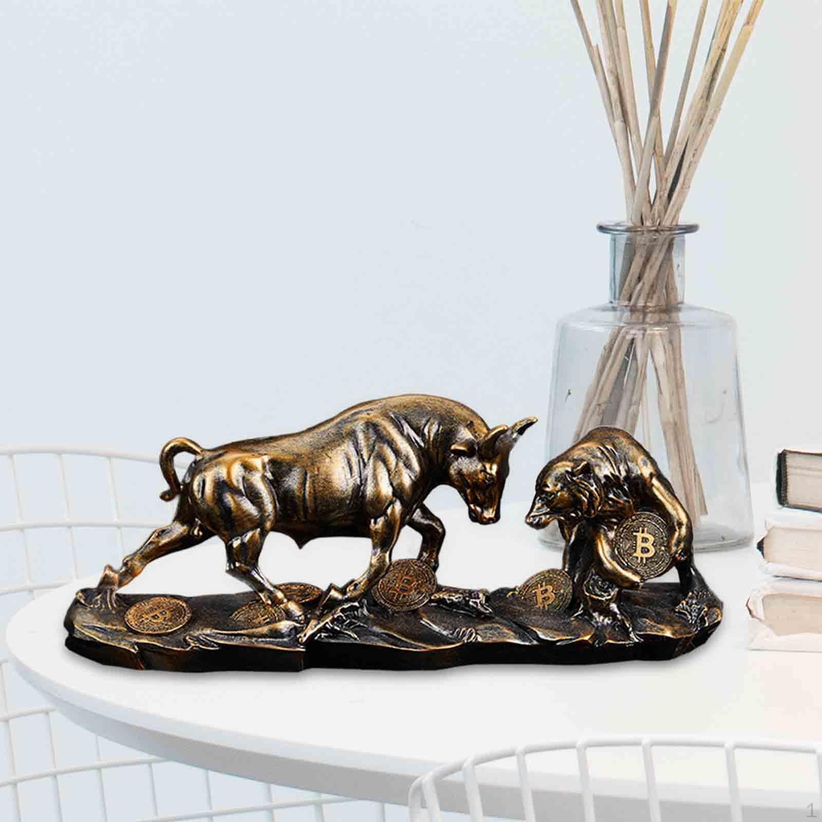 

Скульптура дикой природы, фигурка медведя для домашнего декора L медный