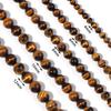 Yellow Tiger Eye Grain Natural Stone Beads 15"Strand Smooth Loose Spacer Beads 4/6/8/10/12mm for Jewelry Making DIY Bracelets Accessories