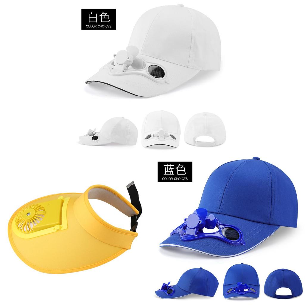 Chapeau Ventilateur Solaire Pour Hommes Femmes Avec Visière Et Casquette d'Été Protection Solaire